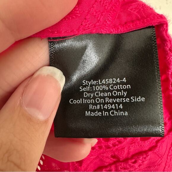 Jade by Johnny Was Joanna Eyelet Blazer Kolbie Pants Set Pink Love Potion S/M - Picture 5 of 11